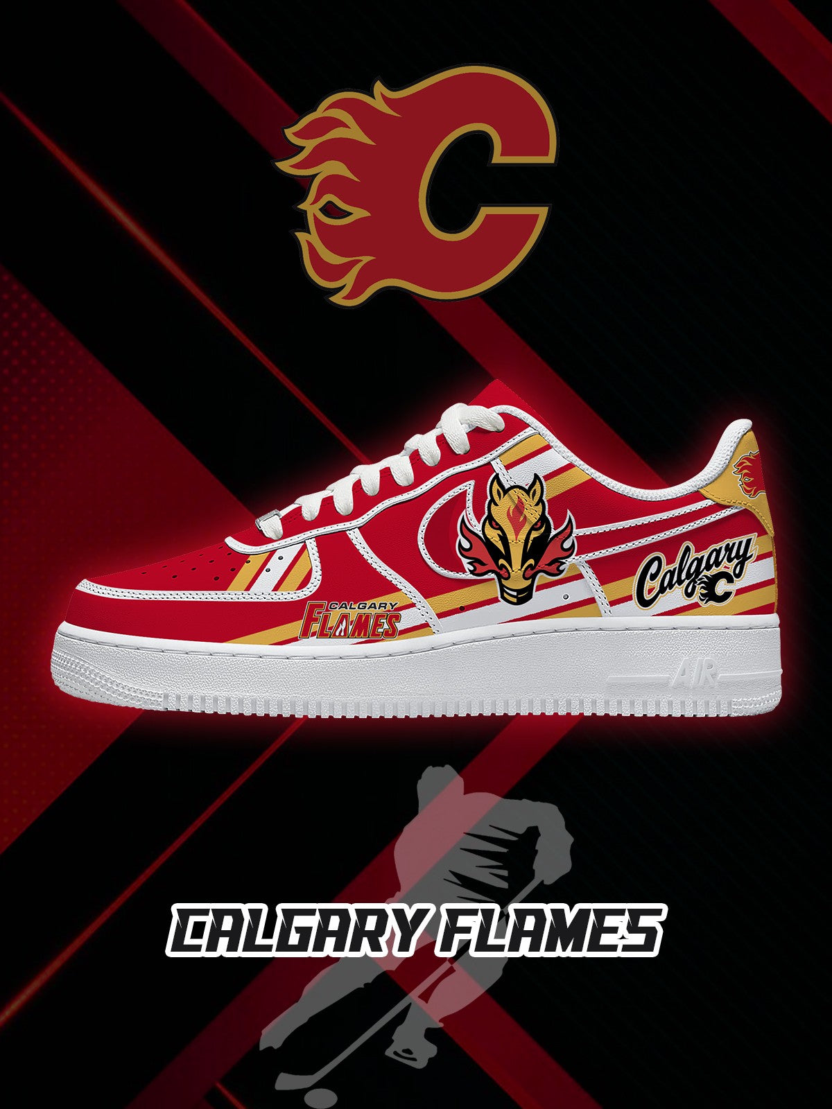Calgary Hockey V.2 Custom Sneakers