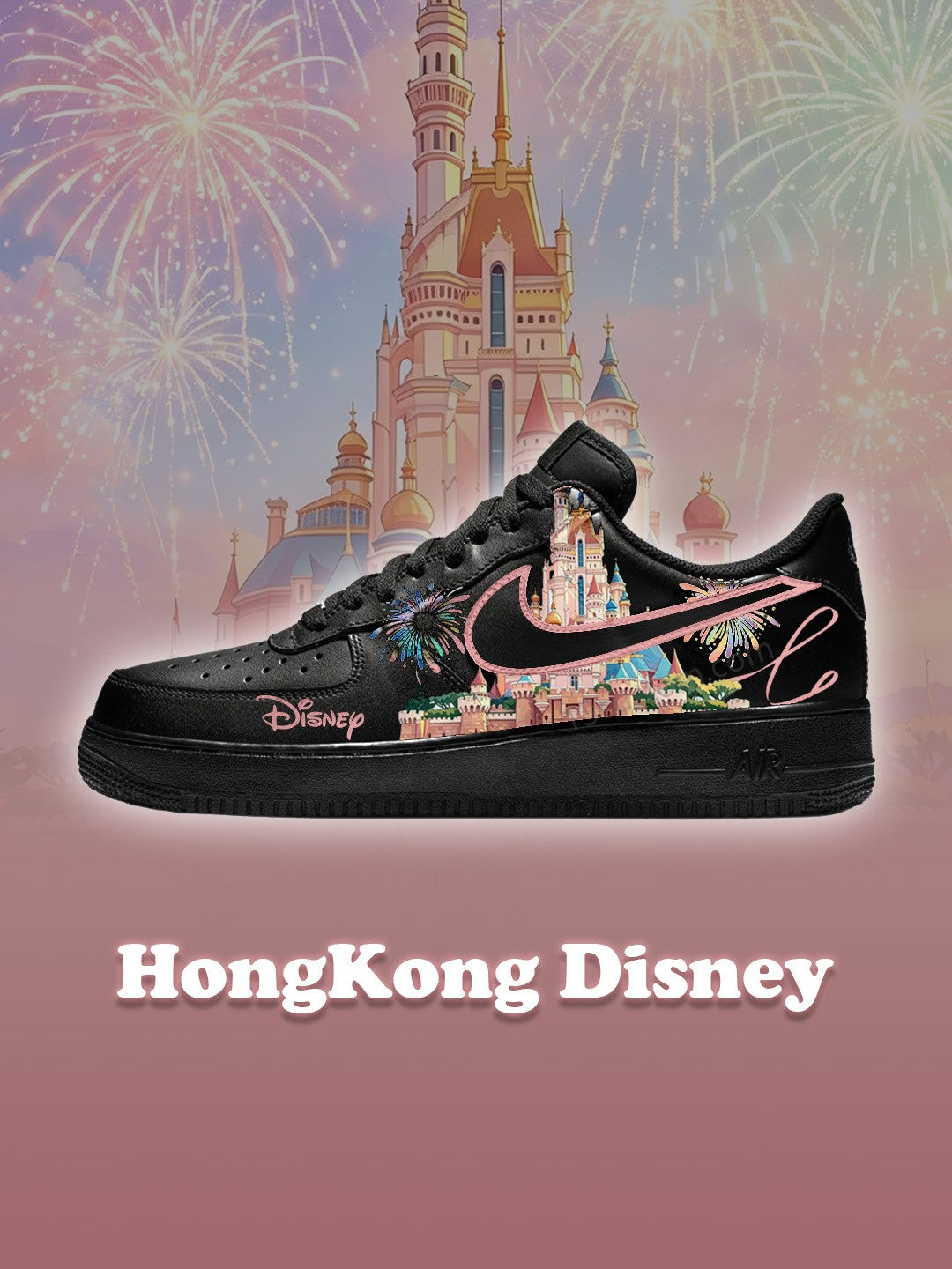 AF1 Black 迪士尼城堡 客製化運動鞋