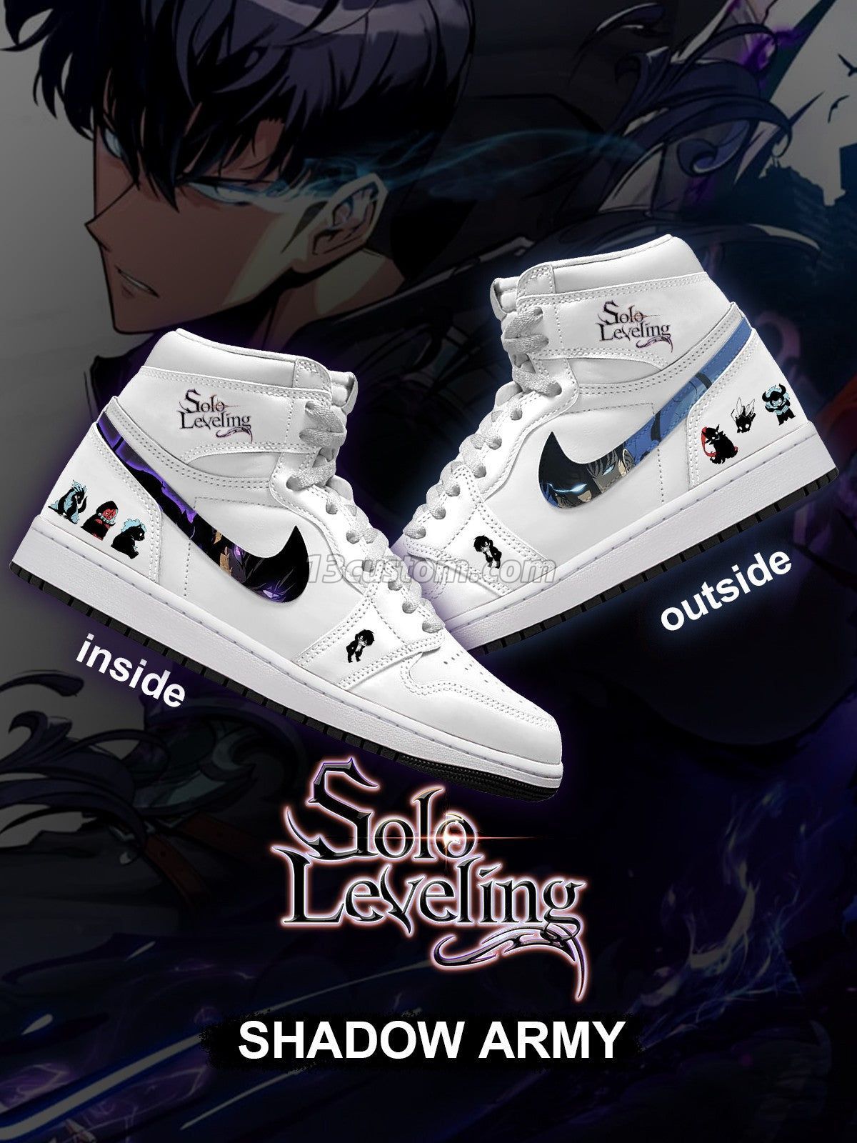 AJ1 H Shadow Army客製化 高幫-頂級 運動鞋-V1款