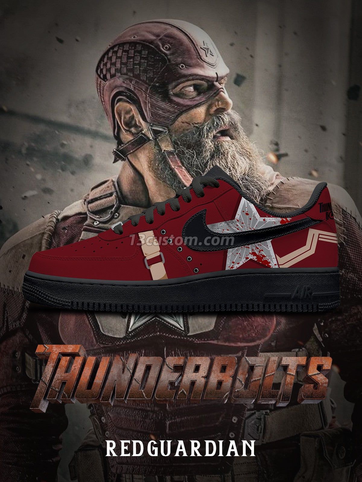 AF1 Red Guardian客製化運動鞋-V1款
