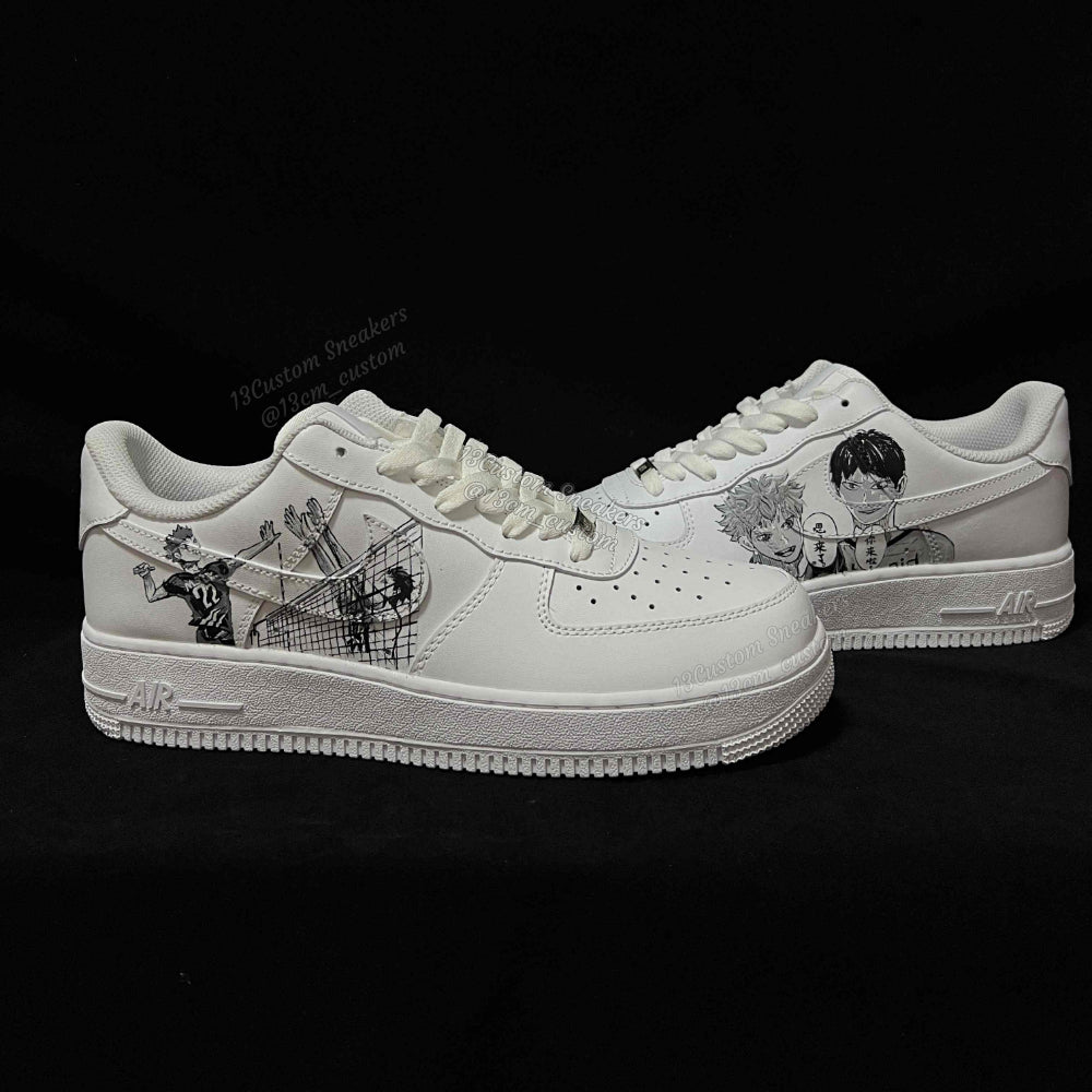 0663-Volleyball Boys Black and White Illustration