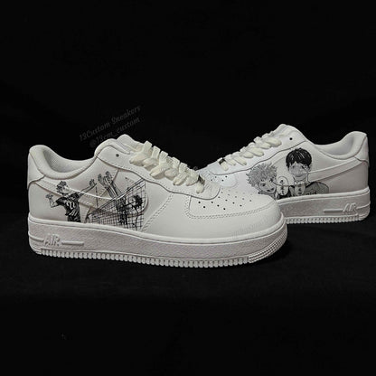 0663-Volleyball Boys Black and White Illustration