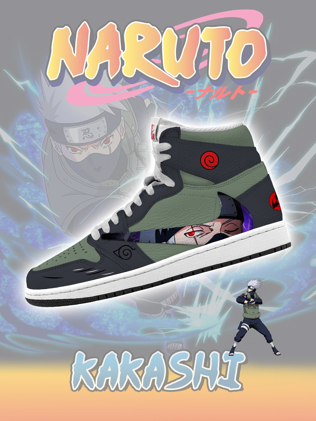 Kakashi V.1 Custom TS High Sneakers - 13custom