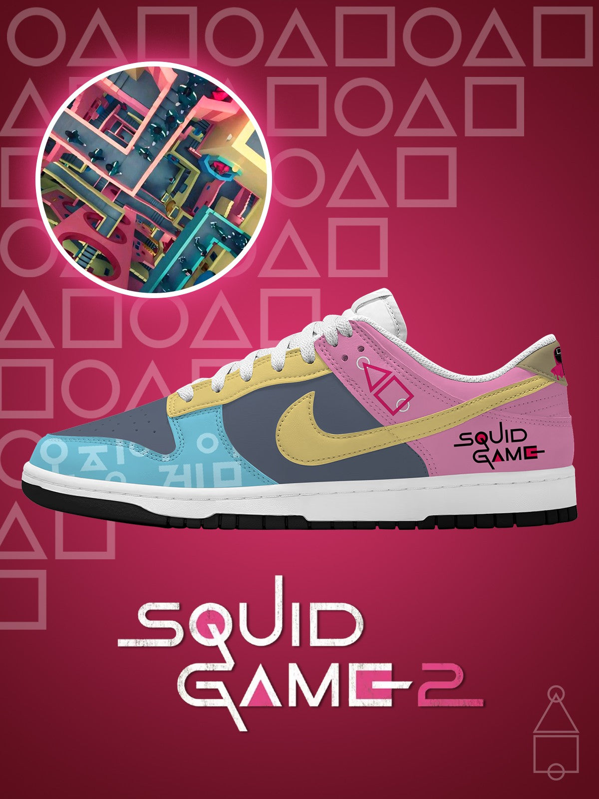 Crazy Stairs V.1 Custom Court-Low Sneakers - 13custom
