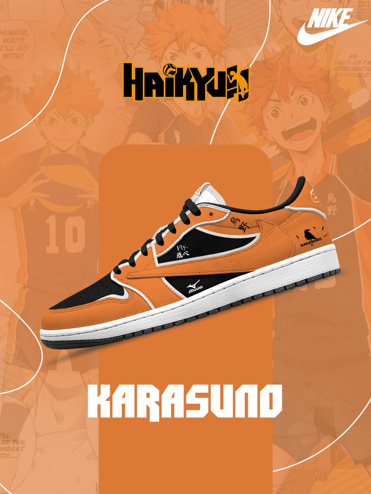 Karasuno High V.1 Custom TS Low Sneakers - 13custom