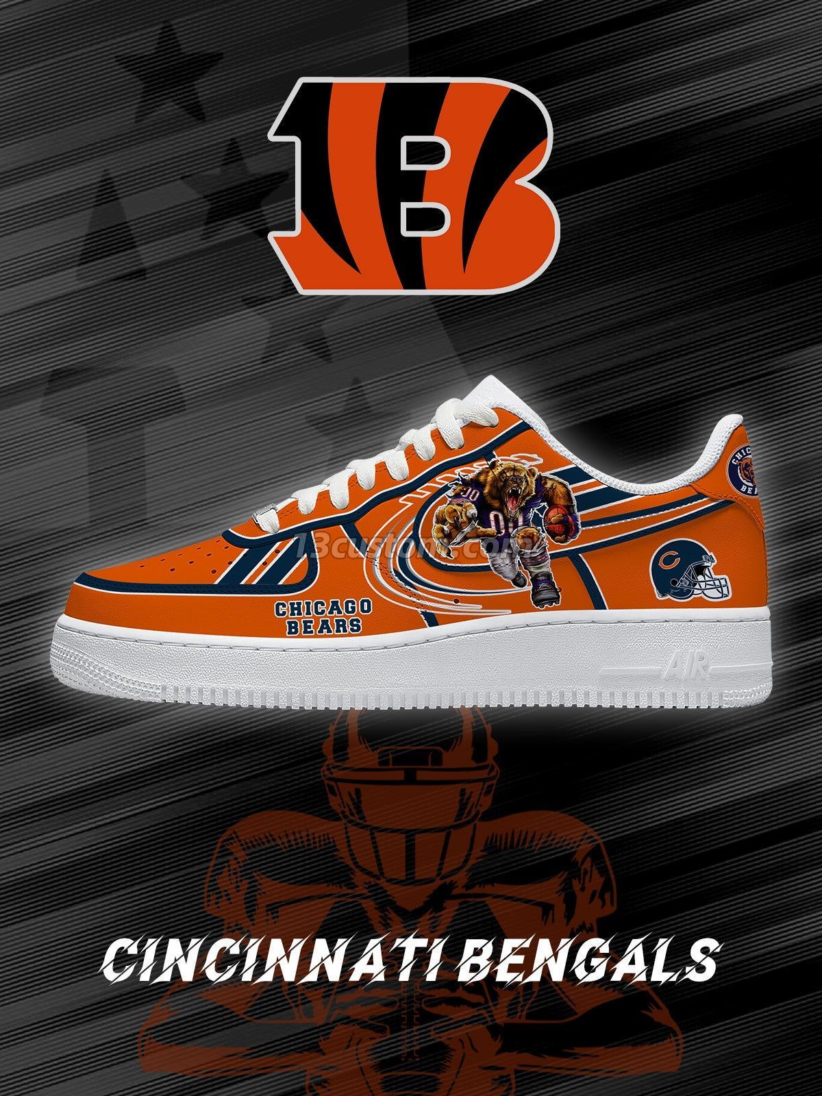 AF1 Cincinnati 美式足球客製化運動鞋-V2款 主圖