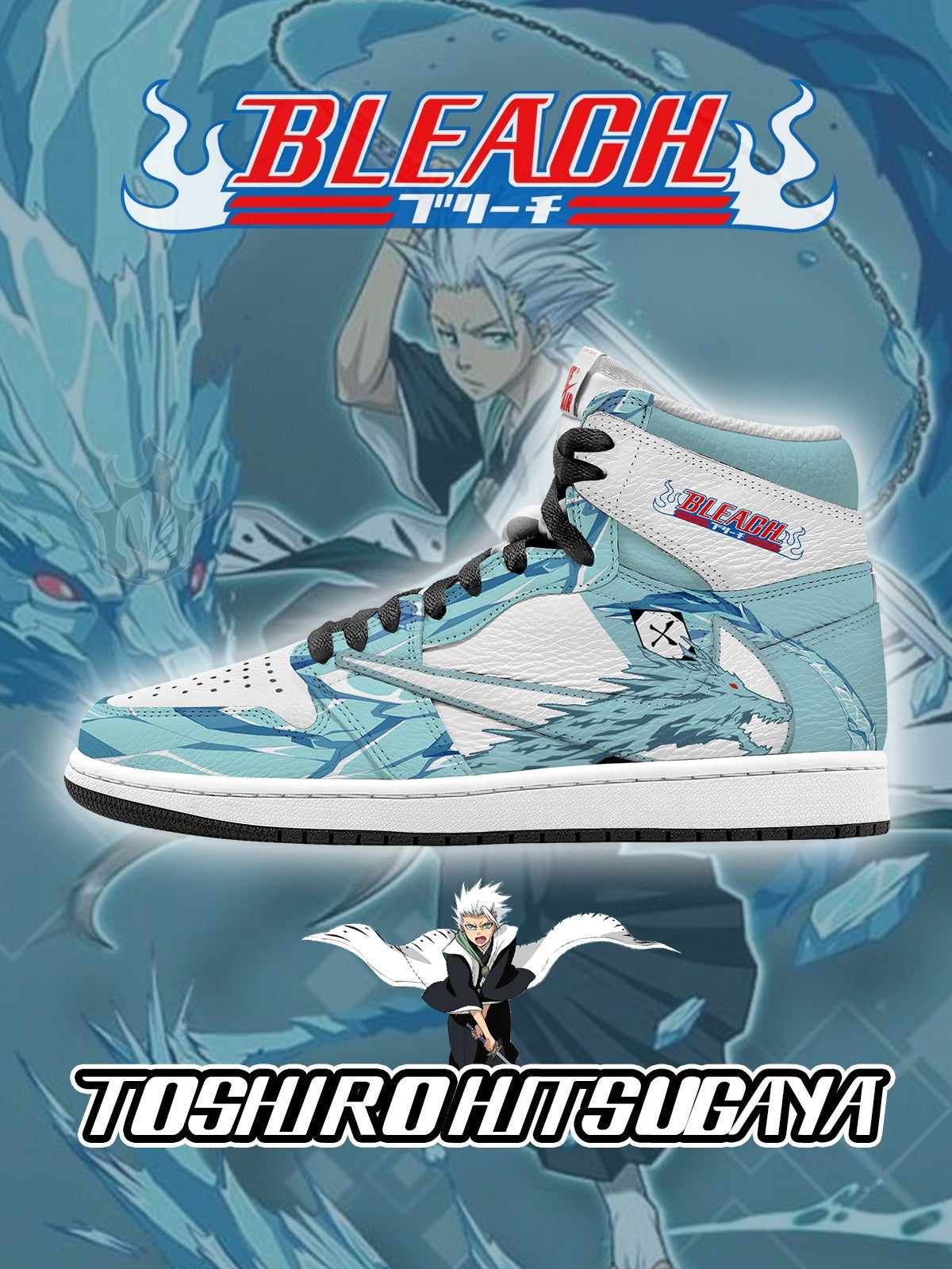 Toshiro Hitsugaya V.1 Custom TS High Sneakers