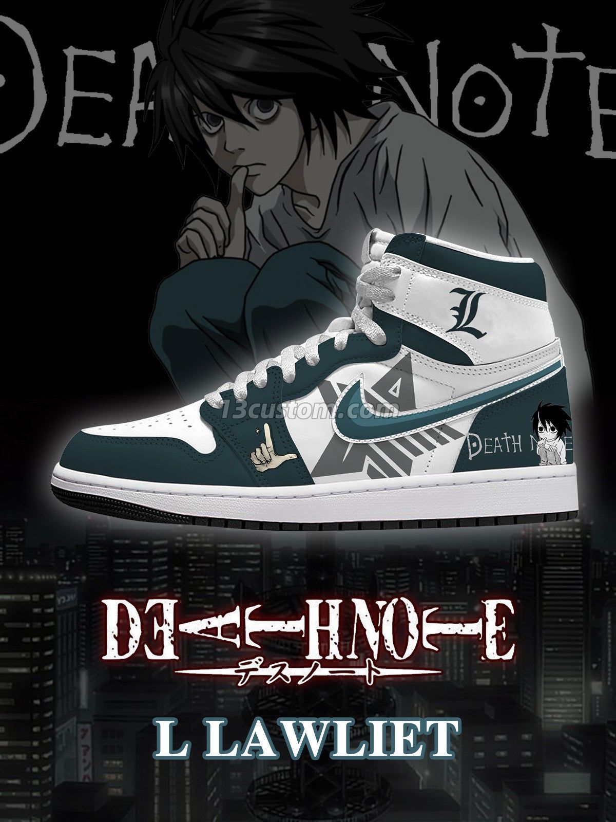 AJ1 H 死亡筆記本-L V1 客製化運動鞋 主圖