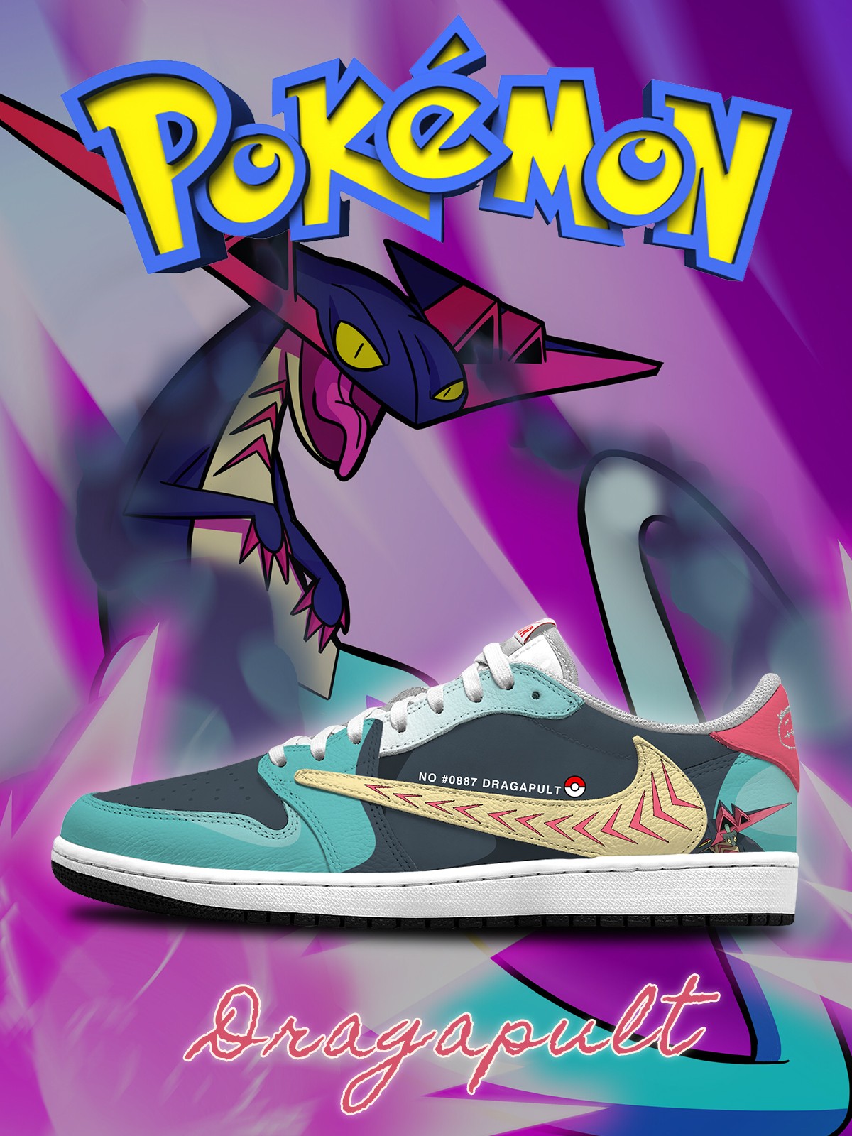 Dragapult V.1 Custom TS Low Sneakers