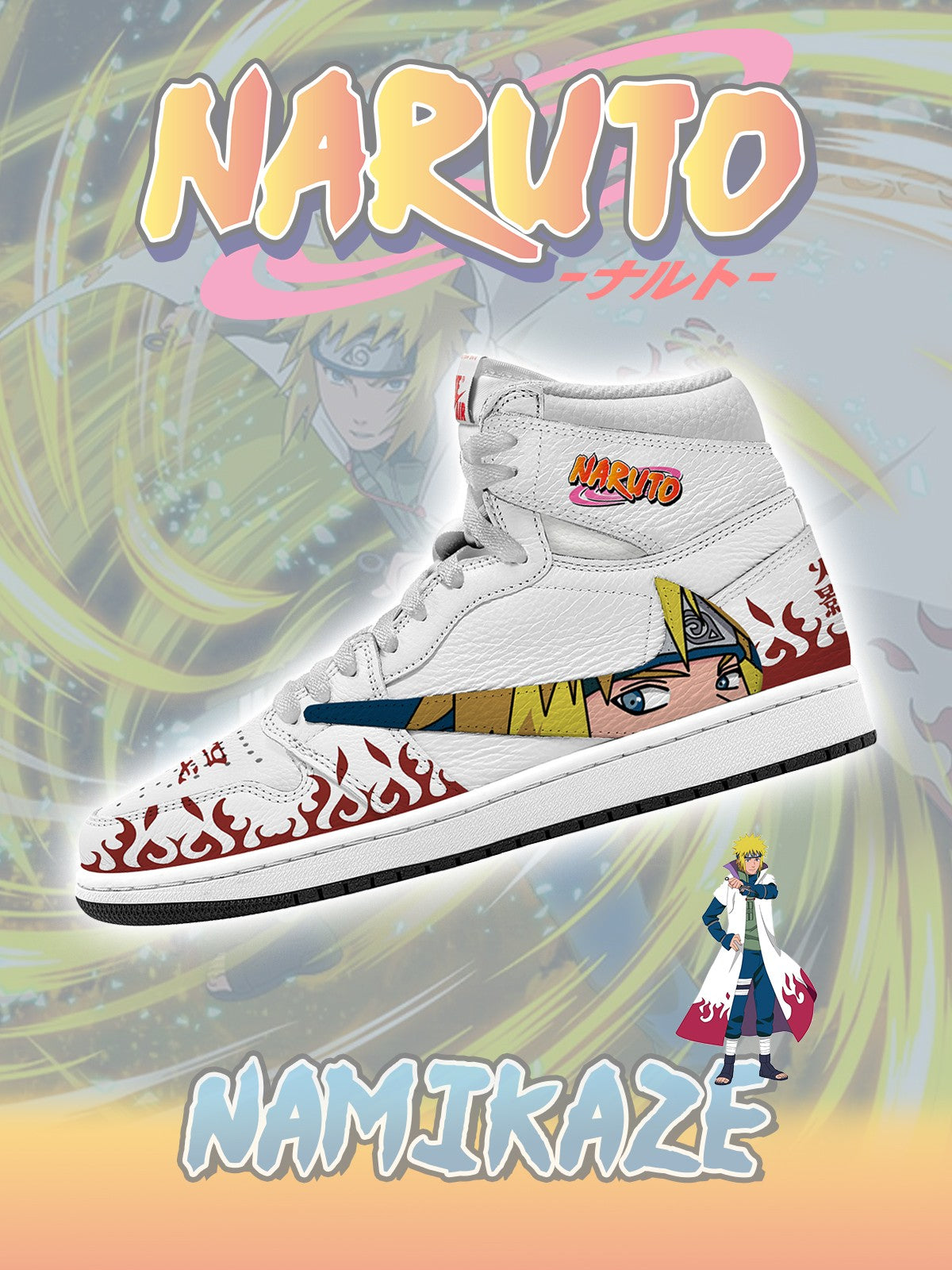 Minato Namikaze V.2 Custom TS High Sneakers - 13custom