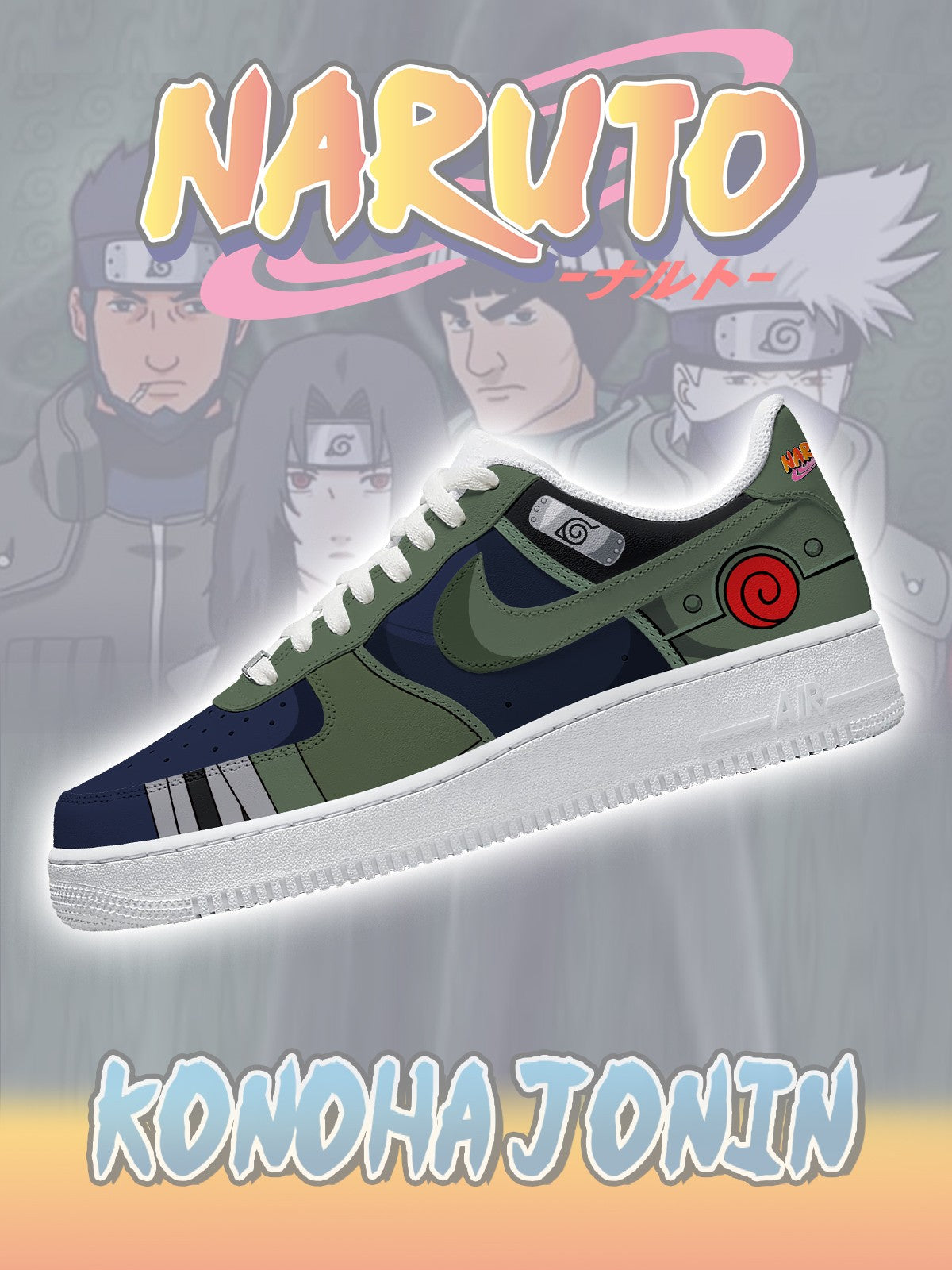 Konoha Jonin V.1 Custom Sneakers - 13custom
