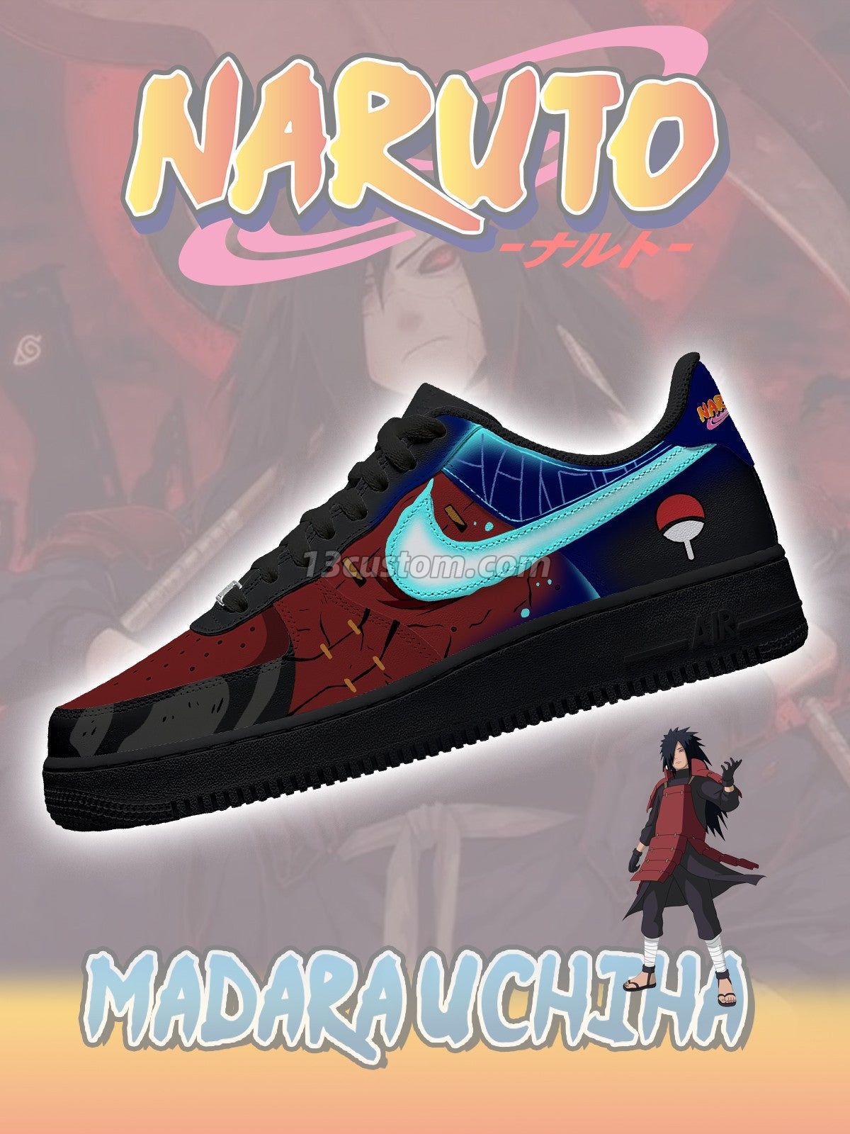 AF1 宇智波斑客製化運動鞋-V1款