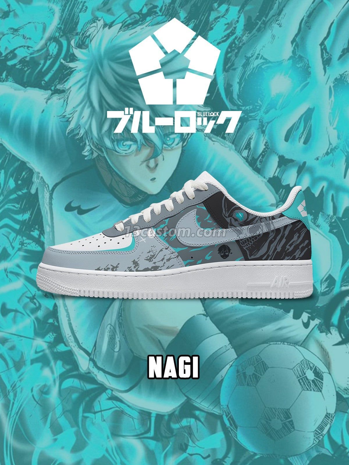 AF1 藍色監獄-凪誠士郎 V2 客製化運動鞋 主圖