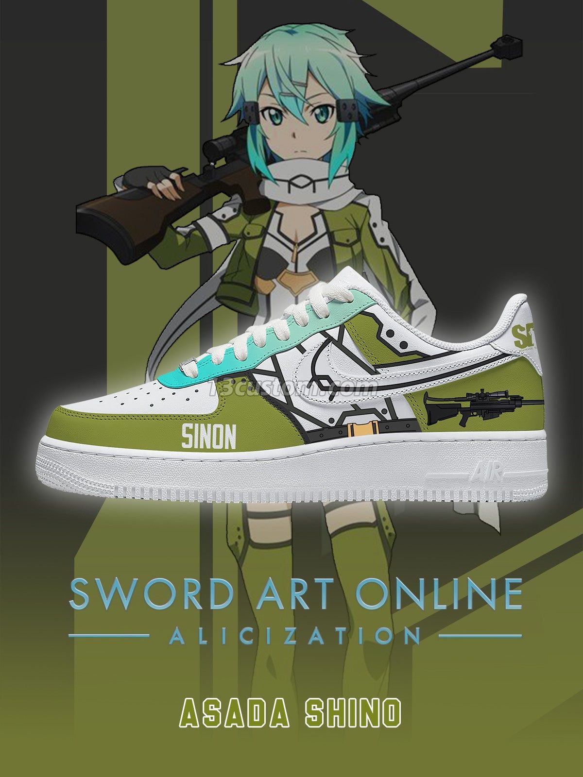 AF1 Asada Shino客製化運動鞋-V1款 Imagem principal do produto