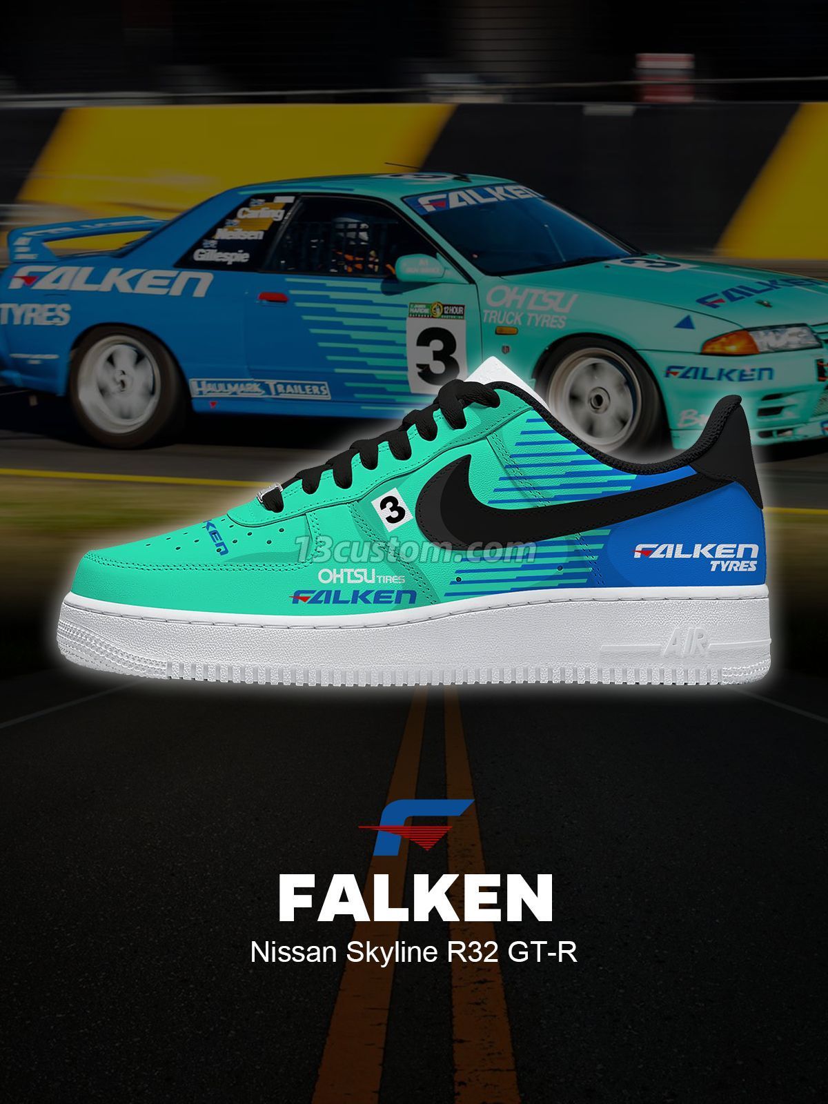 AF1 經典賽車-L 客製化運動鞋