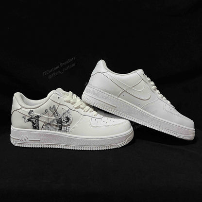 0663-Volleyball Boys Black and White Illustration