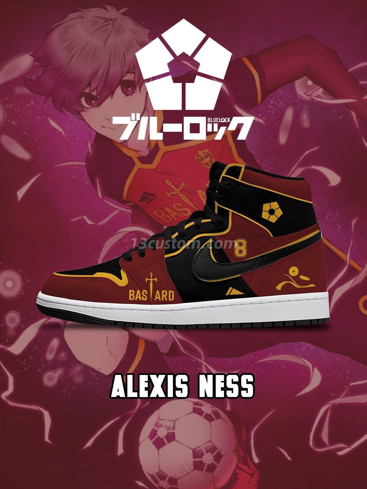AJ1 H 藍色監獄-內斯 V2 客製化運動鞋