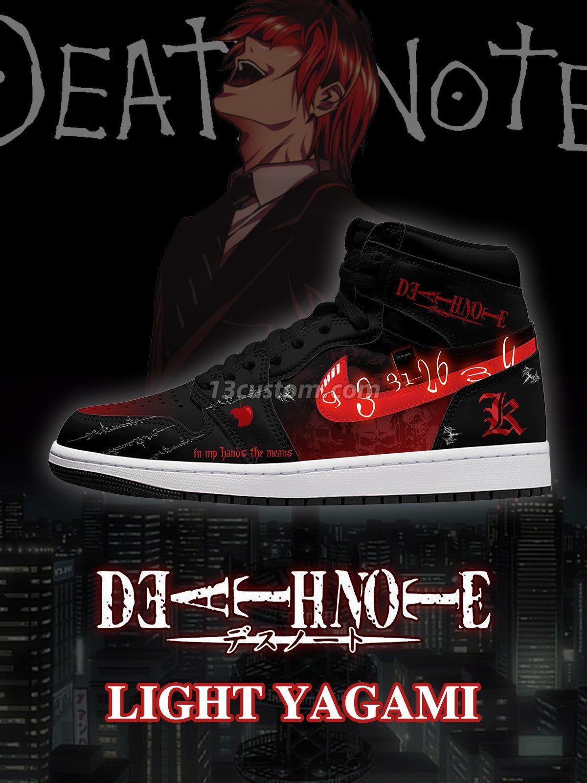 AJ1 H 死亡筆記本-夜神月 V3 客製化運動鞋