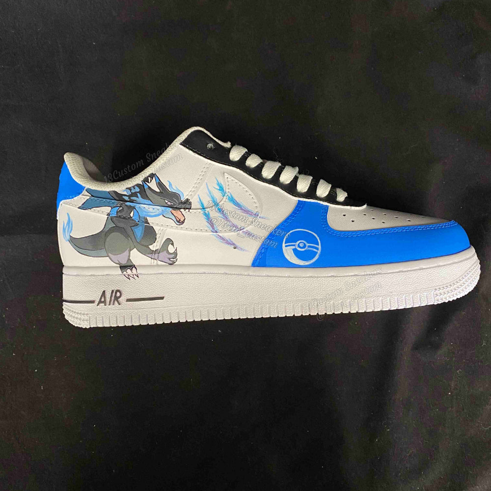 0563-Zapatos de pareja Charizard azul y naranja