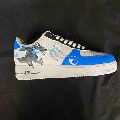 0563-Zapatos de pareja Charizard azul y naranja