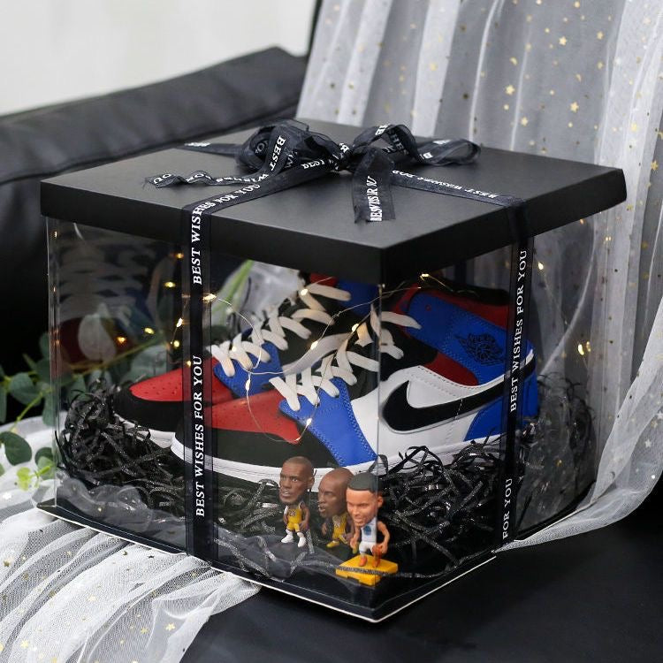 Ready-to-Gift Shoe Packaging Box (Includes LED String Lights & Card)