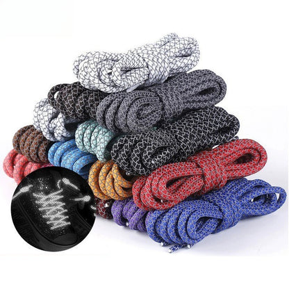 Cordones redondos reflectantes de 18 colores
