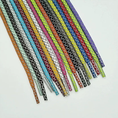 Cordones redondos reflectantes de 18 colores