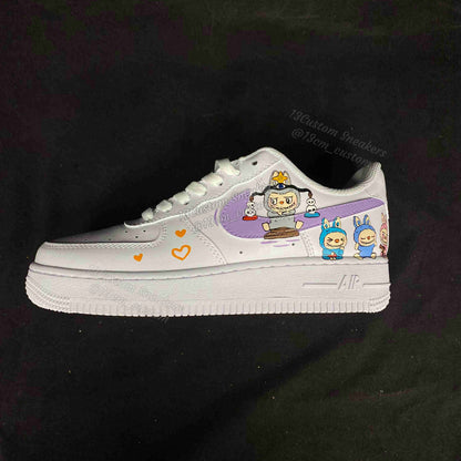 0694-LABUBU Multi-Character Purple Orange Logo