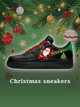 AF1 Black Santa Christmas Custom Sneakers