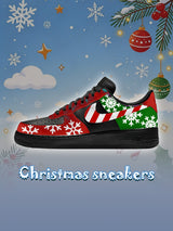 AF1 Black Snowflake Christmas Custom Sneakers