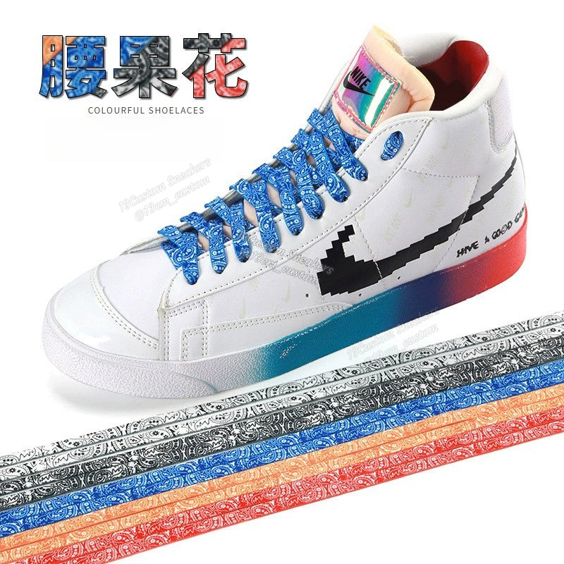 Cordones de zapatos Cashew Flower disponibles en 5 colores y longitudes