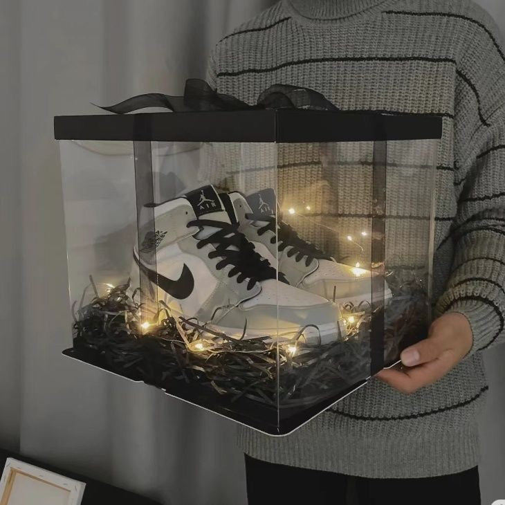 Ready-to-Gift Shoe Packaging Box (Includes LED String Lights & Card)