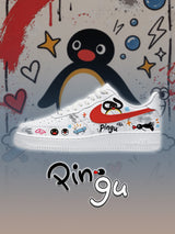 AF1 pingu graffiti street Custom Sneakers