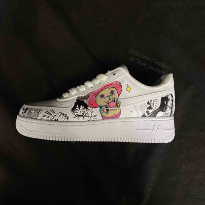 0609- Chopper y Luffy pintura + manga en blanco y negro