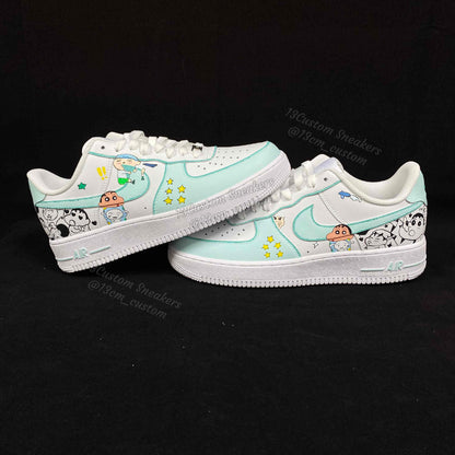 0538-Pijama blanco y negro verde claro Xiao Xin