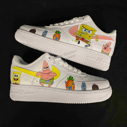 0676-Spongebob Schwammkopf Mehrere Charaktere Rosa Logo