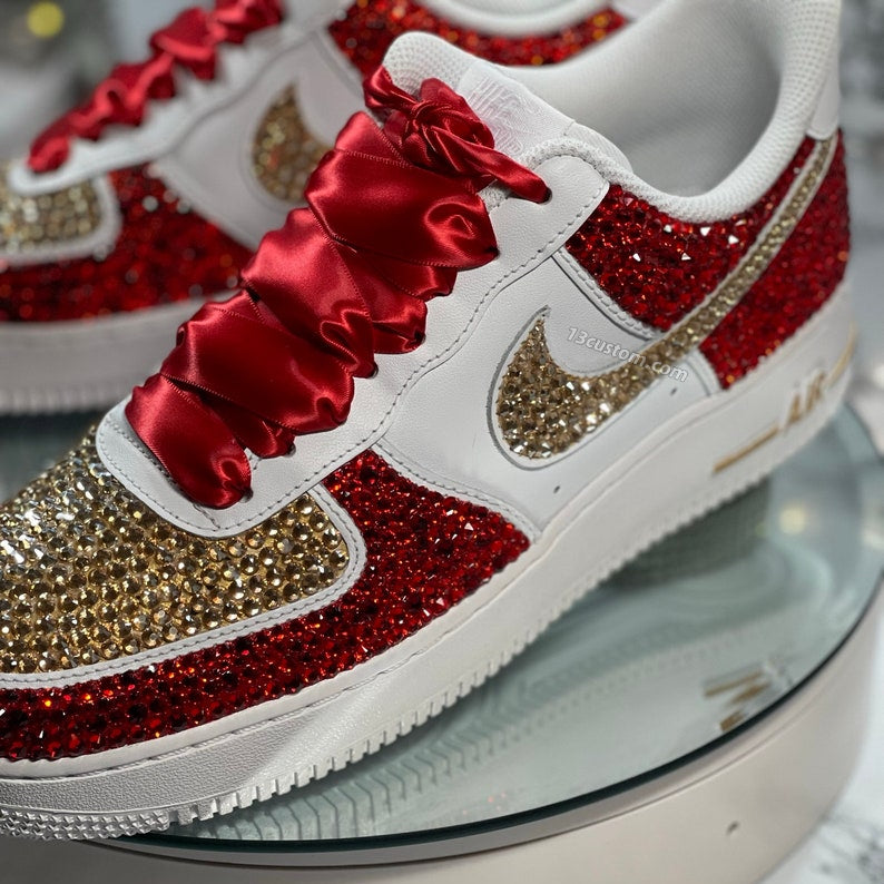 0100-AF1 絲帶紅金色鑽