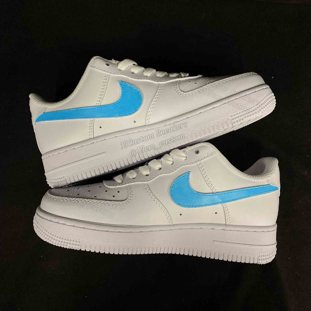 0535-Azul Pequeño Shin Pequeño Blanco