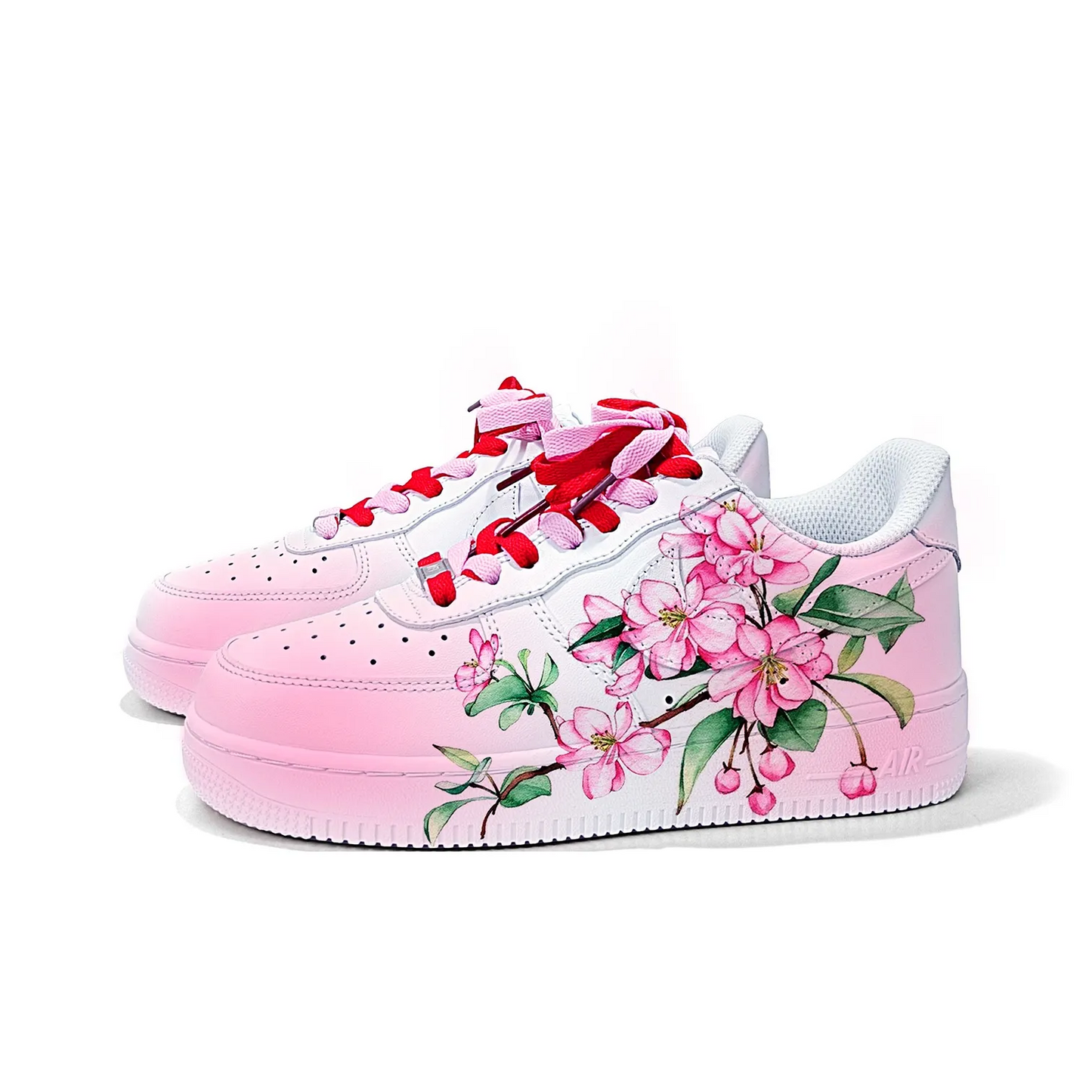 0118- Serie de flores en degradado rosa y blanco