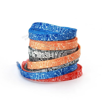 Cordones de zapatos Cashew Flower disponibles en 5 colores y longitudes