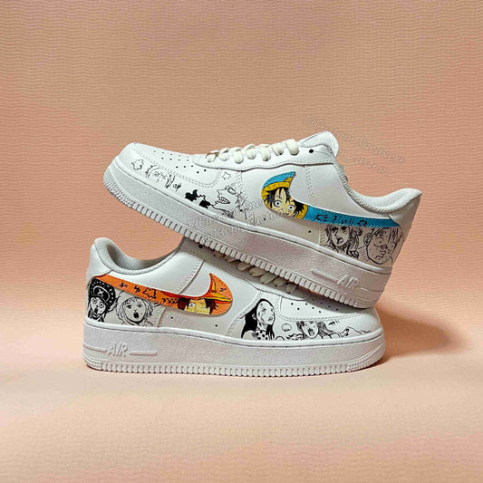 0619-Logo de Luffy + cómic en blanco y negro