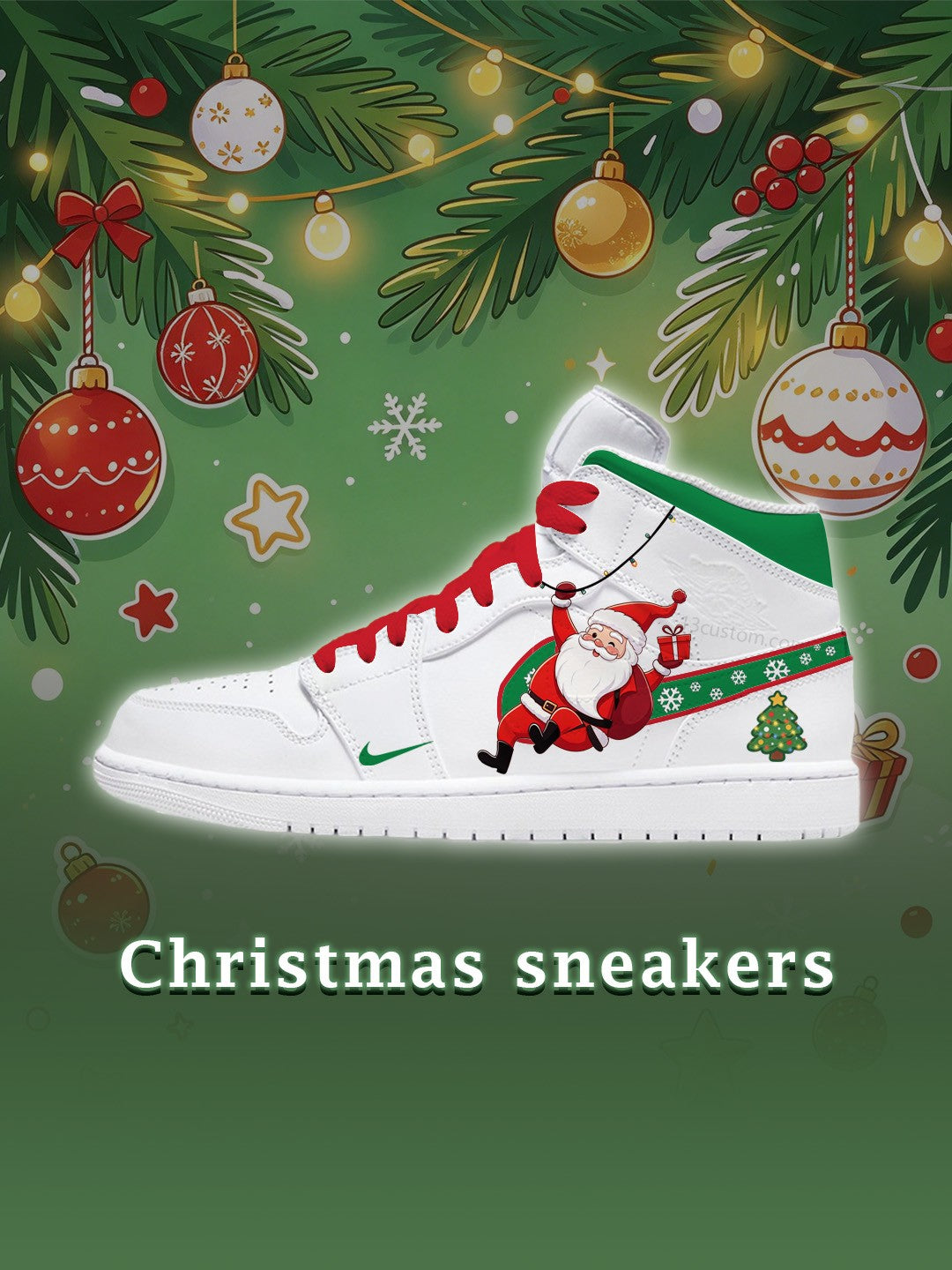 AJ1 HI Santa Christmas Custom Sneakers