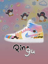 AJ1 HI pingu rainbow candy Custom Sneakers