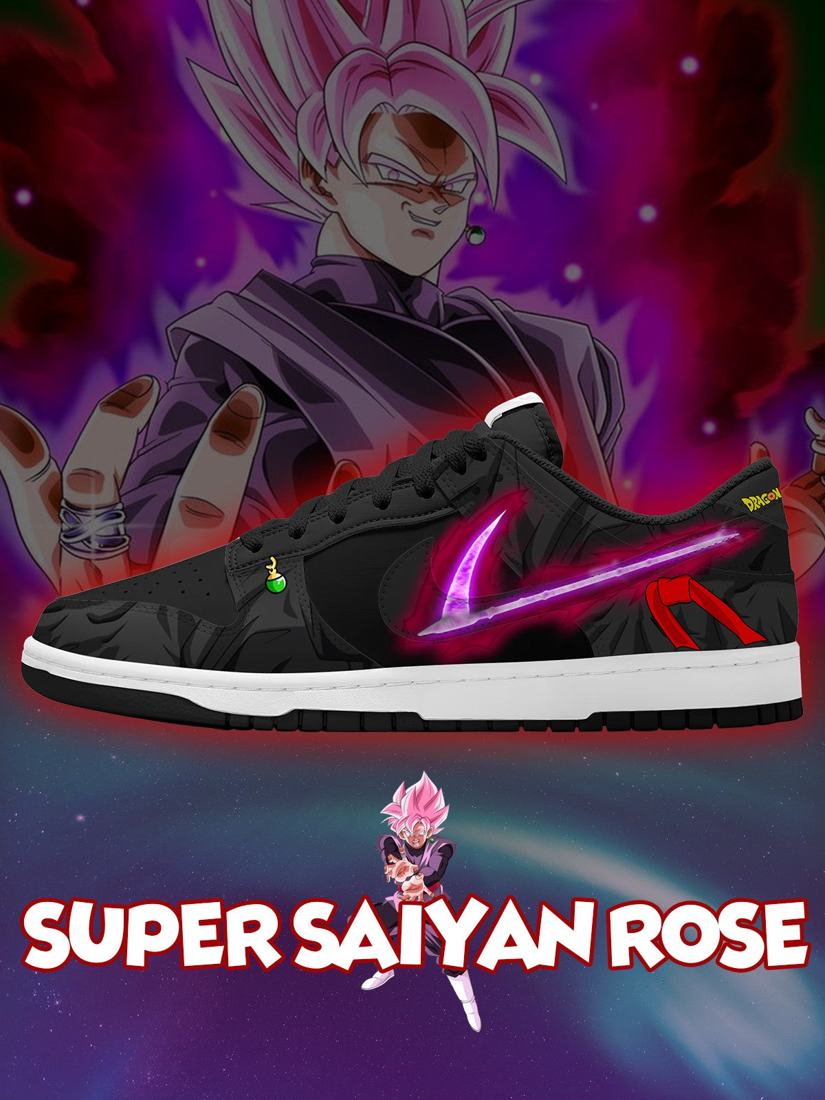 Super Saiyan Rose V.1 Custom Court-Low Sneakers