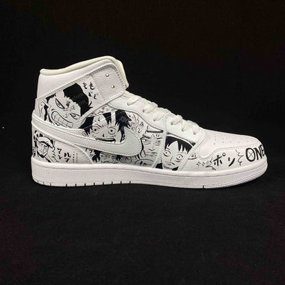 0605-Luffy Gear 5 pintura a color + manga en blanco y negro