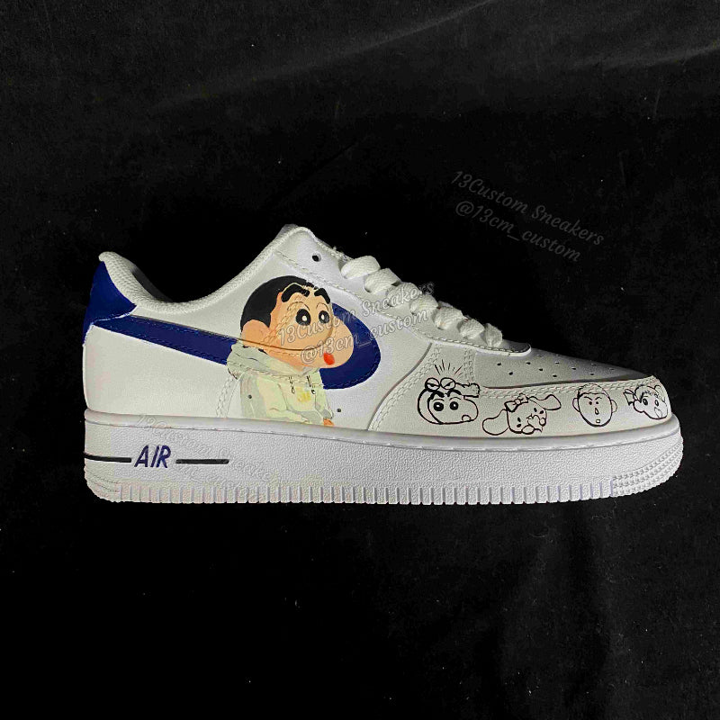 0517- Sudadera de moda Crayon Shin-chan azul