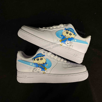 0535-Azul Pequeño Shin Pequeño Blanco