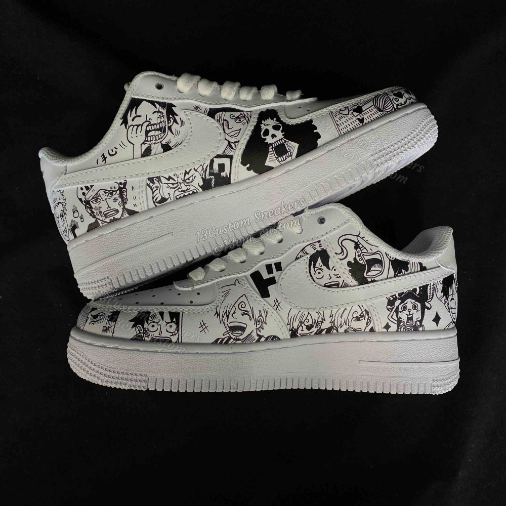 0609- Chopper y Luffy pintura + manga en blanco y negro