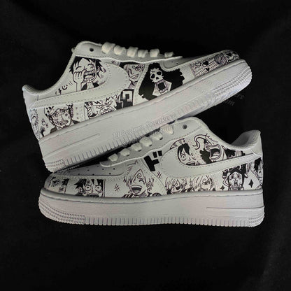 0609- Chopper y Luffy pintura + manga en blanco y negro