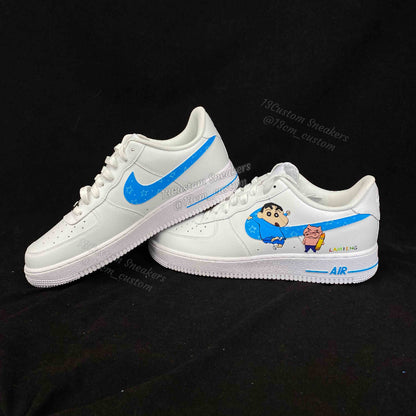 0518-Blaue minimalistische Crayon Shin-chan